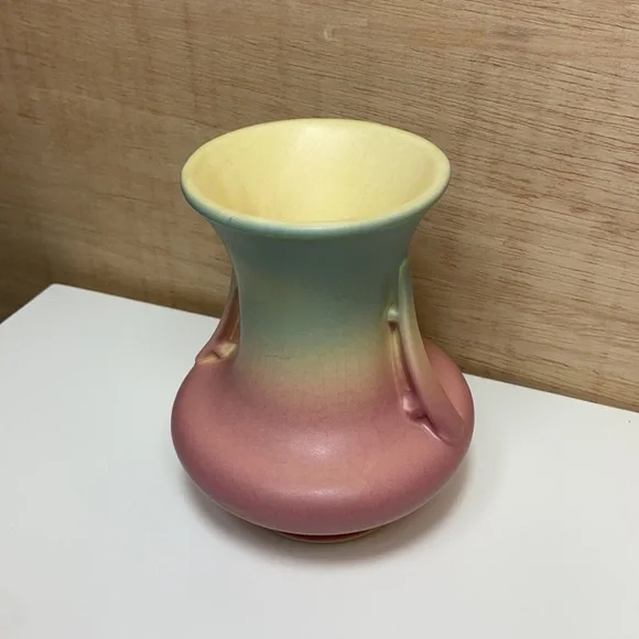 Vintage 🦄 Ombré Double Winged Bud Vase Pottery Planter Boho Home Decor Accent - Picture 16 of 16